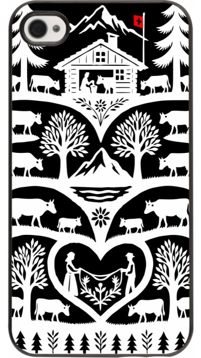 iPhone 4/4s Case Hülle - Poya Schweiz 2 schwarz