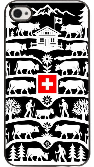 iPhone 4/4s Case Hülle - Poya Schweiz 3 schwarz