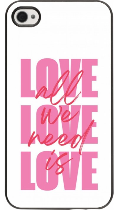 Coque iPhone 4/4s - Saint Valentines Day 26 Love all we need is