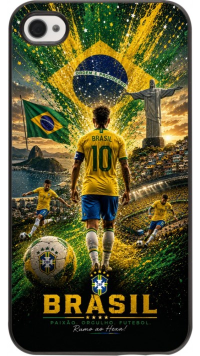 Coque iPhone 4/4s - Football Brésil splash 2026