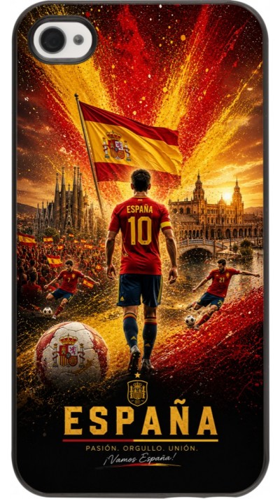 Coque iPhone 4/4s - Football Espagne splash 2026