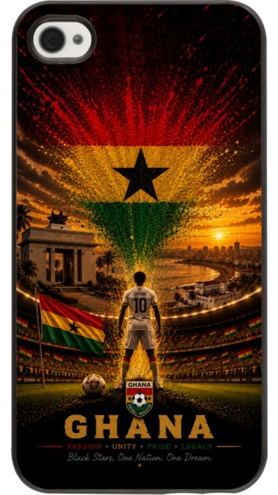 Coque iPhone 4/4s - Football Ghana splash 2026