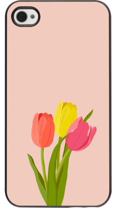 iPhone 4/4s Case Hülle - Spring 23 tulip trio