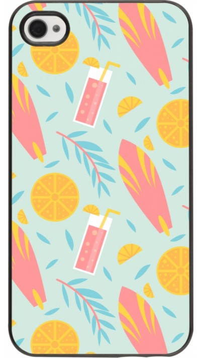 iPhone 4/4s Case Hülle - Summer 2025 Pattern citron