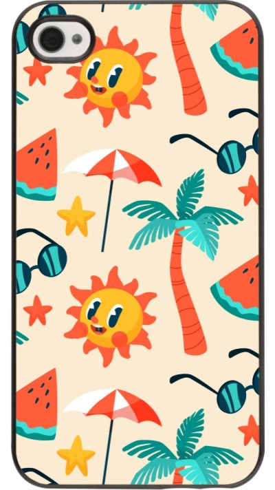 iPhone 4/4s Case Hülle - Summer 2025 Pattern soleil