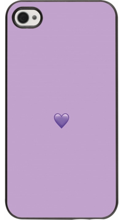 iPhone 4/4s Case Hülle - Valentine 2023 purpule single heart
