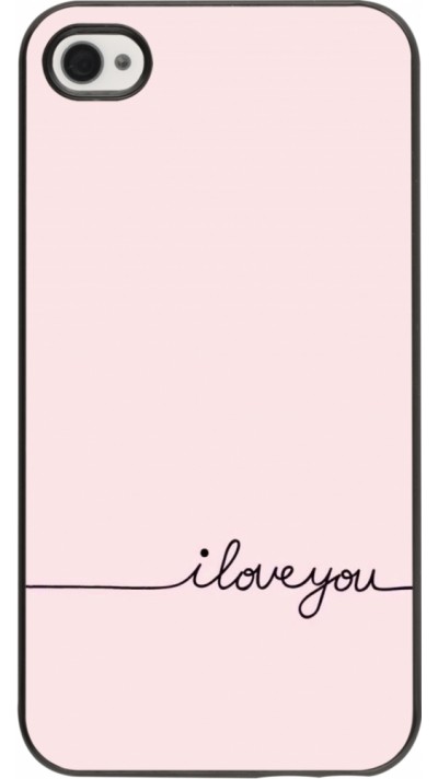 iPhone 4/4s Case Hülle - Valentine 2023 i love you writing