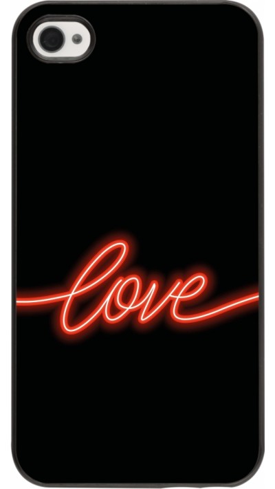 iPhone 4/4s Case Hülle - Valentine 2023 neon love