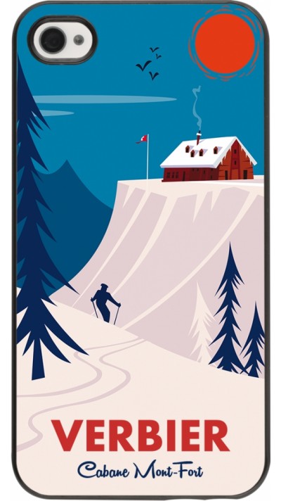 iPhone 4/4s Case Hülle - Verbier Cabane Mont-Fort