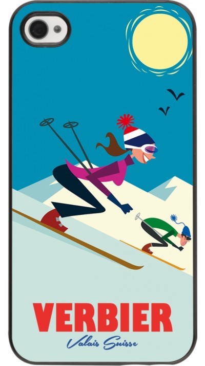 iPhone 4/4s Case Hülle - Verbier Ski Downhill