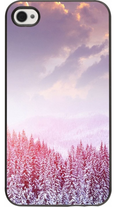 iPhone 4/4s Case Hülle - Winter 22 Pink Forest