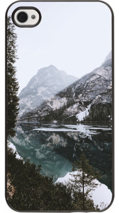 iPhone 4/4s Case Hülle - Winter 22 snowy mountain and lake