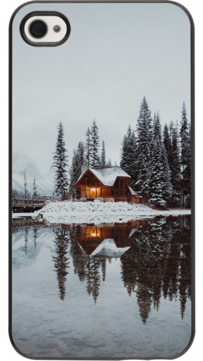 iPhone 4/4s Case Hülle - Winter 25 Winter house forest afternoon