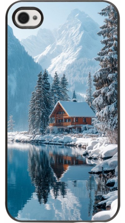 iPhone 4/4s Case Hülle - Winter 25 Winter house forest day