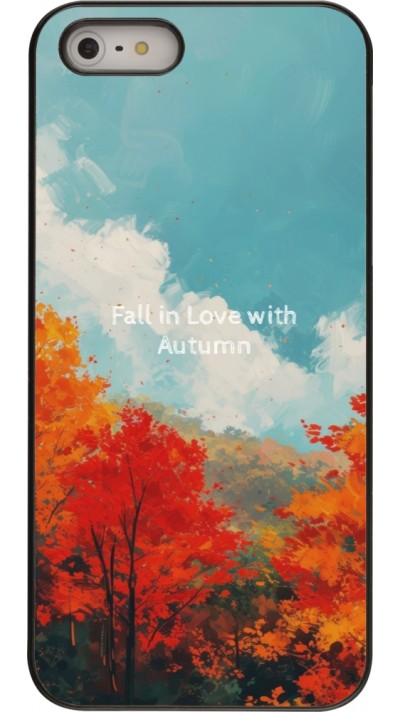 iPhone 5/5s / SE (2016) Case Hülle - Autumn 25 Fall in love
