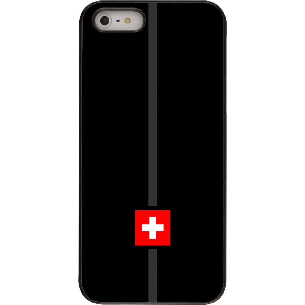 iPhone 5/5s / SE (2016) Case Hülle - Kanton CH schwarz