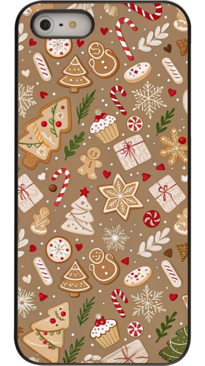 iPhone 5/5s / SE (2016) Case Hülle - Christmas 25 Pattern Ginger Cookie