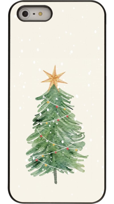 iPhone 5/5s / SE (2016) Case Hülle - Christmas 25 Sketch Tree