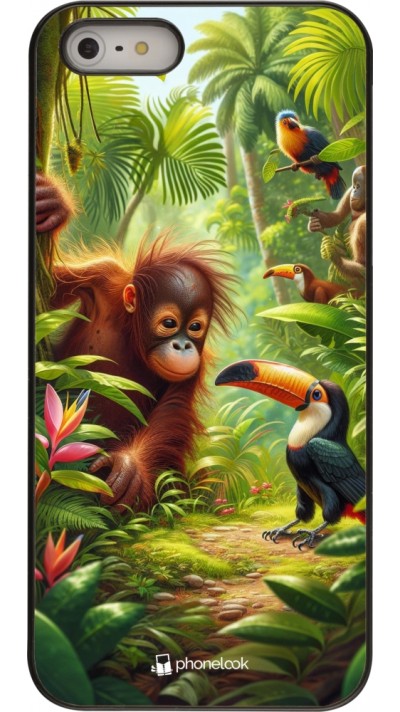 iPhone 5/5s / SE (2016) Case Hülle - Tropischer Dschungel Tayrona