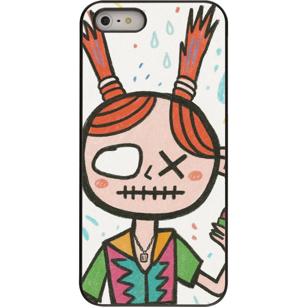 iPhone 5/5s / SE (2016) Case Hülle - Little Girl Sketch