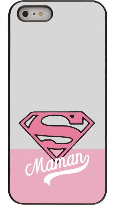 iPhone 5/5s / SE (2016) Case Hülle - Mom 2024 Super hero maman