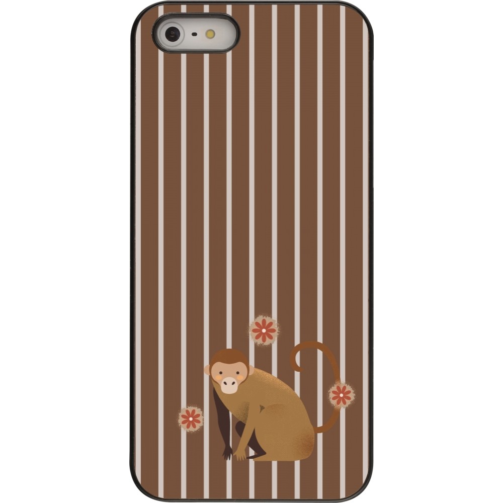 iPhone 5/5s / SE (2016) Case Hülle - Monkey with stripes