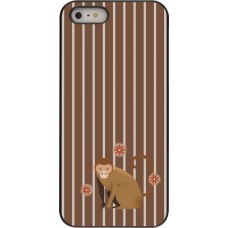 iPhone 5/5s / SE (2016) Case Hülle - Monkey with stripes