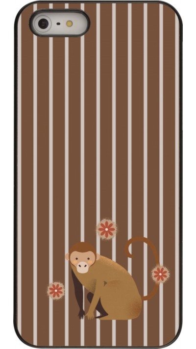 Coque iPhone 5/5s / SE (2016) - Monkey with stripes