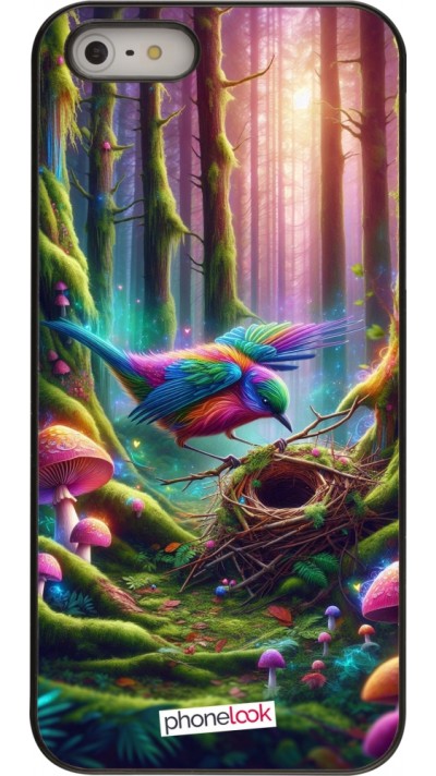 iPhone 5/5s / SE (2016) Case Hülle - Vogel Nest Wald