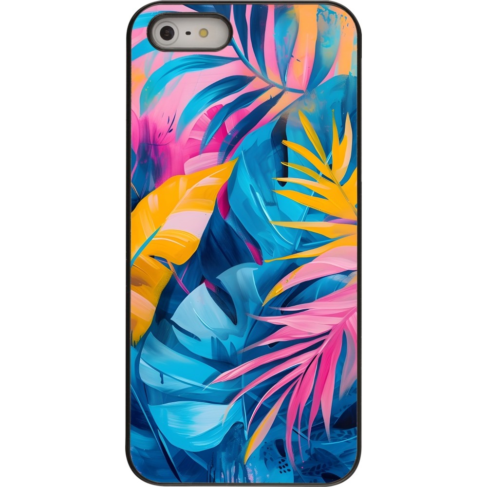 iPhone 5/5s / SE (2016) Case Hülle - Palms Blue