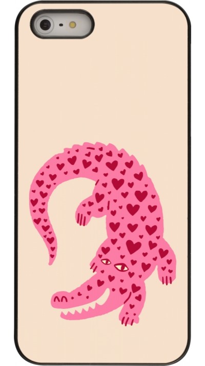 iPhone 5/5s / SE (2016) Case Hülle - Pink crocodile 2026