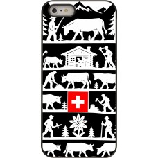 iPhone 5/5s / SE (2016) Case Hülle - Poya Schweiz 1 schwarz