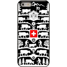 iPhone 5/5s / SE (2016) Case Hülle - Poya Schweiz 3 schwarz