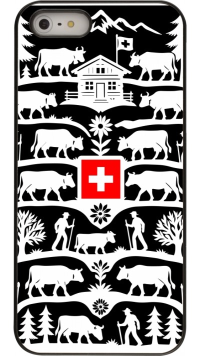 iPhone 5/5s / SE (2016) Case Hülle - Poya Schweiz 3 schwarz