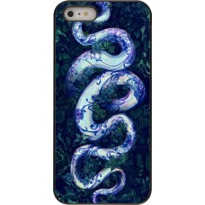 iPhone 5/5s / SE (2016) Case Hülle - Snake Blue Anaconda
