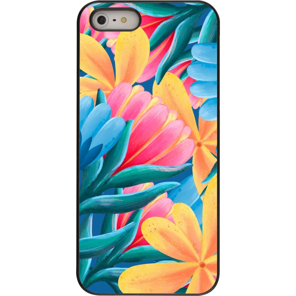 iPhone 5/5s / SE (2016) Case Hülle - Spring 23 colorful flowers