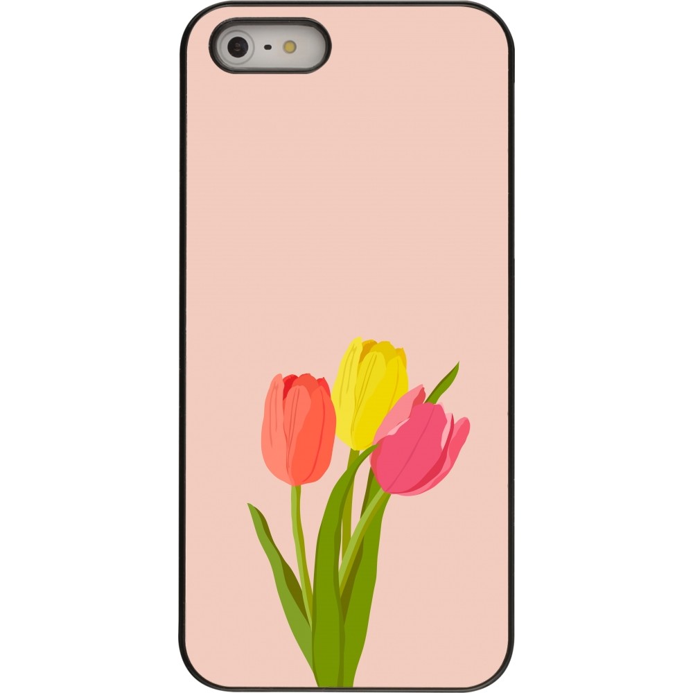 iPhone 5/5s / SE (2016) Case Hülle - Spring 23 tulip trio