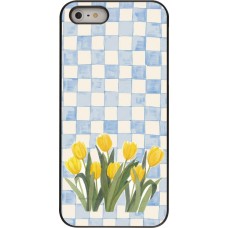 iPhone 5/5s / SE (2016) Case Hülle - Blue vichy tulips 2026