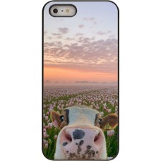 iPhone 5/5s / SE (2016) Case Hülle - Cow with tulips 2026