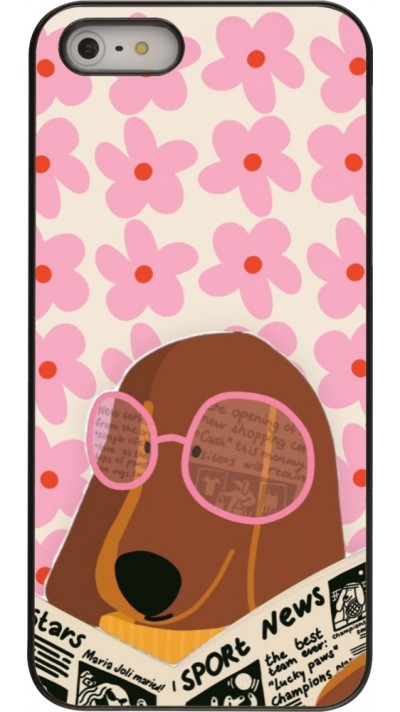 iPhone 5/5s / SE (2016) Case Hülle - Dog with newspaper 2026