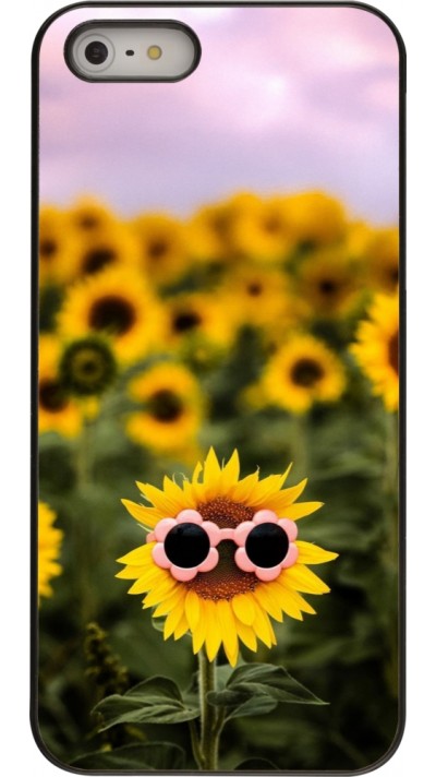 iPhone 5/5s / SE (2016) Case Hülle - Sunflower with glasses 2026
