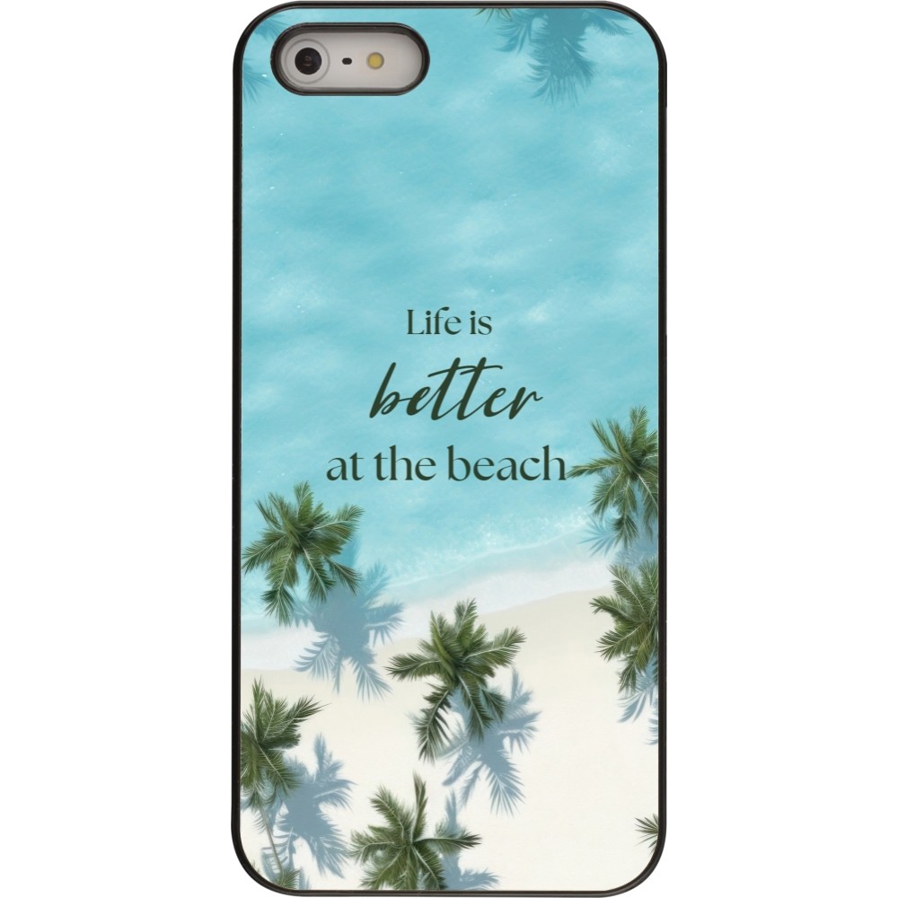 iPhone 5/5s / SE (2016) Case Hülle - Summer 2025 Life is better at the beach