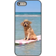 iPhone 5/5s / SE (2016) Case Hülle - Summer Dog on Paddle