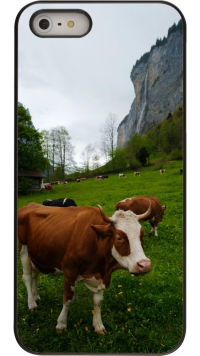 iPhone 5/5s / SE (2016) Case Hülle -  Nationalfeiertag Schweiz Kühe