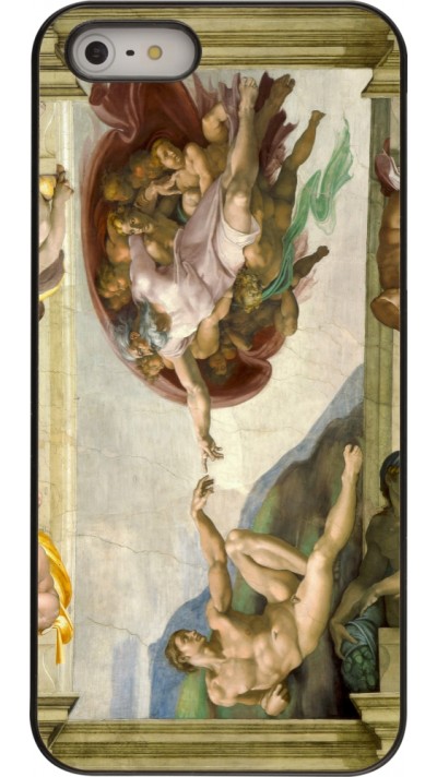 iPhone 5/5s / SE (2016) Case Hülle - Kunstbild - Die Erschaffung Adams - Michelangelo