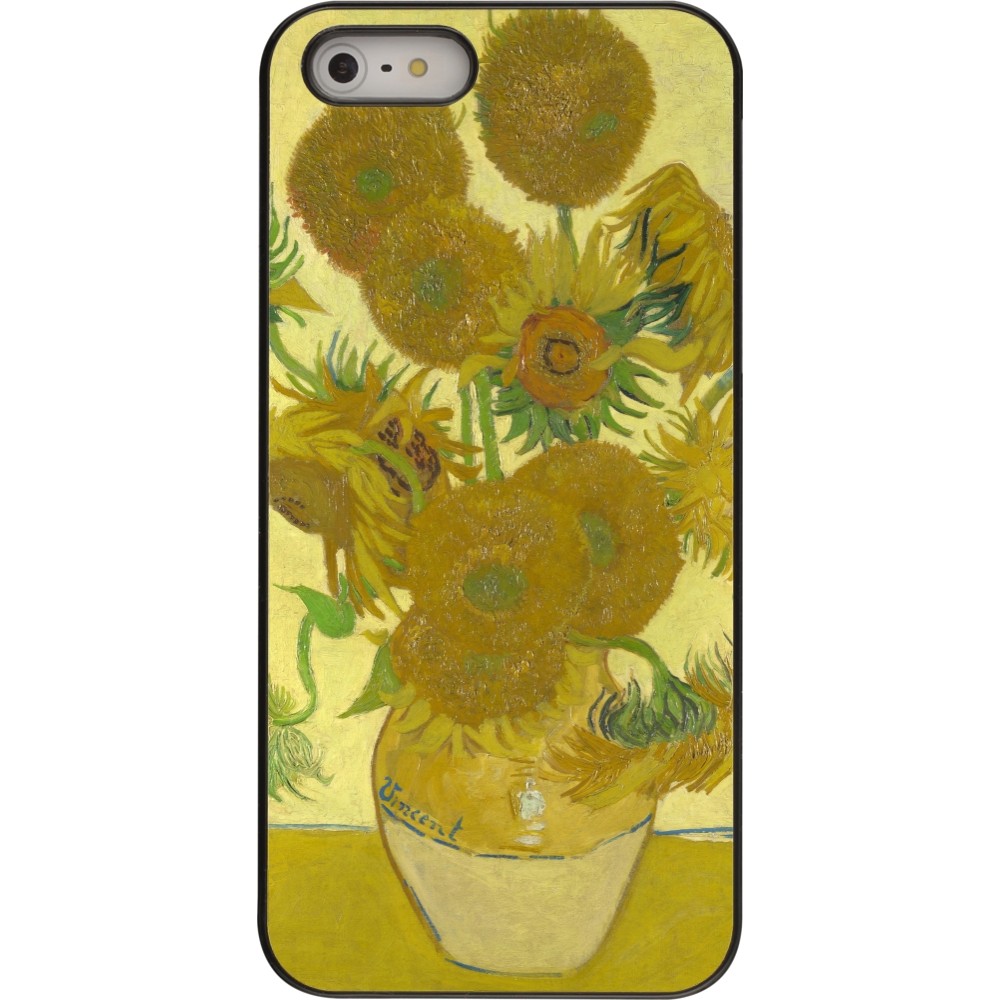 iPhone 5/5s / SE (2016) Case Hülle - Kunstbild - Sonnenblumen  - Van Gogh