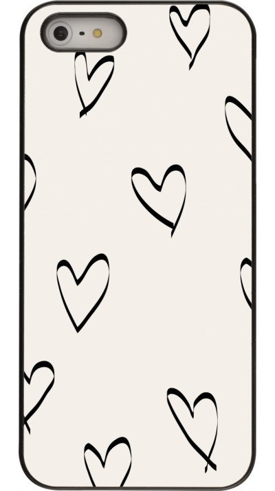 iPhone 5/5s / SE (2016) Case Hülle - Valentine 2023 minimalist hearts