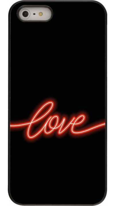iPhone 5/5s / SE (2016) Case Hülle - Valentine 2023 neon love