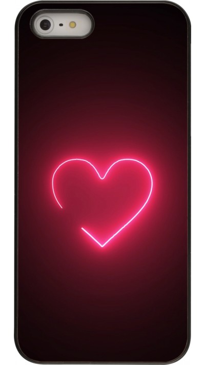 iPhone 5/5s / SE (2016) Case Hülle - Valentine 2023 single neon heart