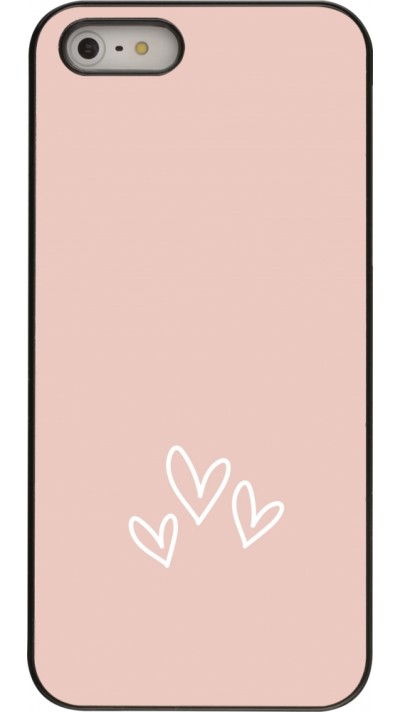 iPhone 5/5s / SE (2016) Case Hülle - Valentine 2023 three minimalist hearts